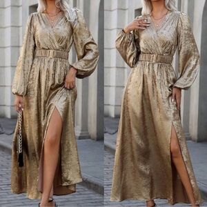 Couture Gypsy Gold Maxi Dress